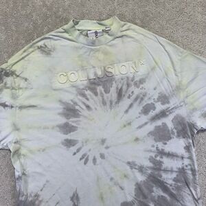 COLLUSION Tie Dye T Shirt Mens Small Oversized Cotton Crew Neck Grunge Casual